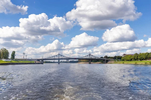 Tver Tver Regio Loop Langs Wolga Uitzicht Oude Wolga Brug — Stockfoto