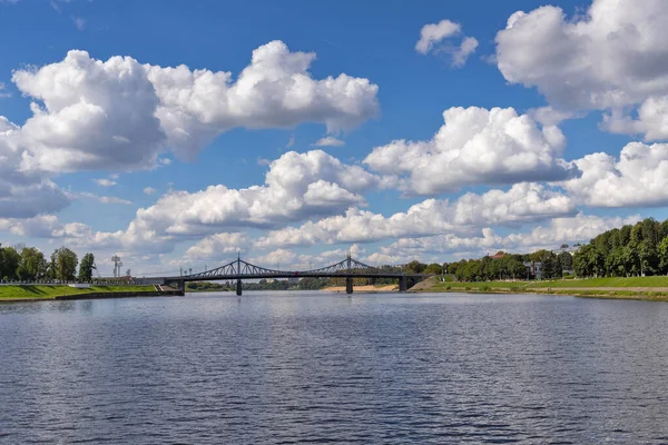 Tver Tver Region Walk Volga Views Old Volga Bridge Embankment — Stock Photo, Image