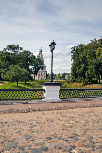 Uglich Región Yaroslavl Cruceros Muelle Anillo Oro Rusia Iglesia Del — Foto de Stock