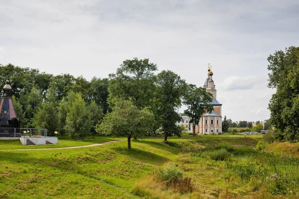 Uglich Gebiet Jaroslawl Kreuzfahrtschiffe Pier Goldener Ring Russlands Kirche Der — Stockfoto