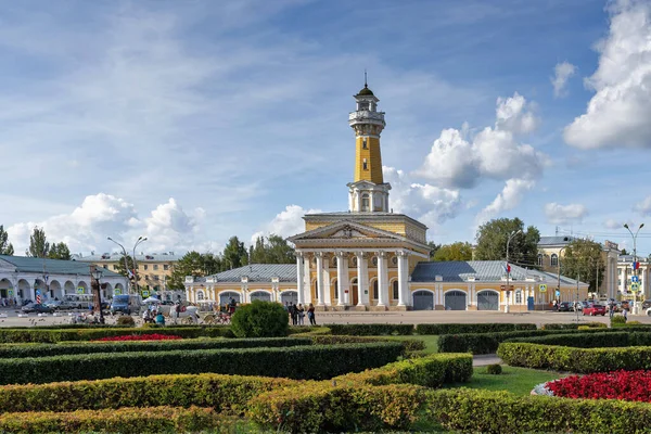 Κόστρομα Πλατεία Susaninskaya Ekaterinoslavskaya Πυροσβεστικό Μνημείο Κλασικής Αρχιτεκτονικής Των Αρχών — Φωτογραφία Αρχείου