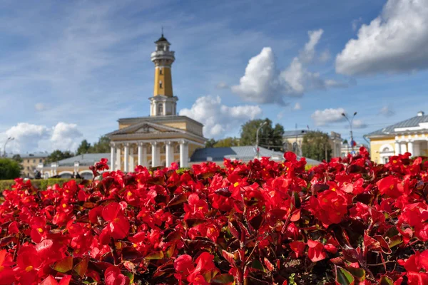 Kostroma Susaninskaya Ekaterinoslavskaya Cuadrado Torre Bomberos Monumento Arquitectura Clásica Principios — Foto de Stock