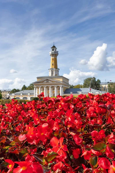 Kostroma Susaninskaja Jekaterinoslawskaja Platz Feuerturm Denkmal Der Klassischen Architektur Des — Stockfoto