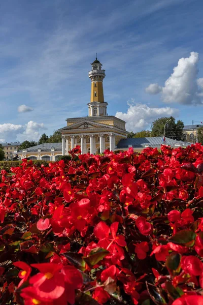 Kostroma Susaninskaya Ekaterinoslavskaya Quadrado Torre Fogo Monumento Arquitetura Clássica Início — Fotografia de Stock