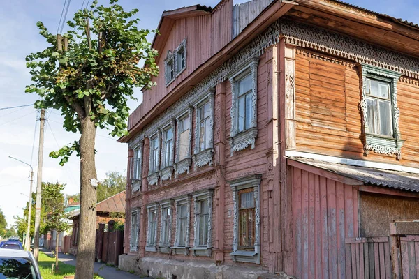 Kostroma Edificios Históricos Calle Shagova Mariinskaya Siglo Xix Día Verano — Foto de Stock