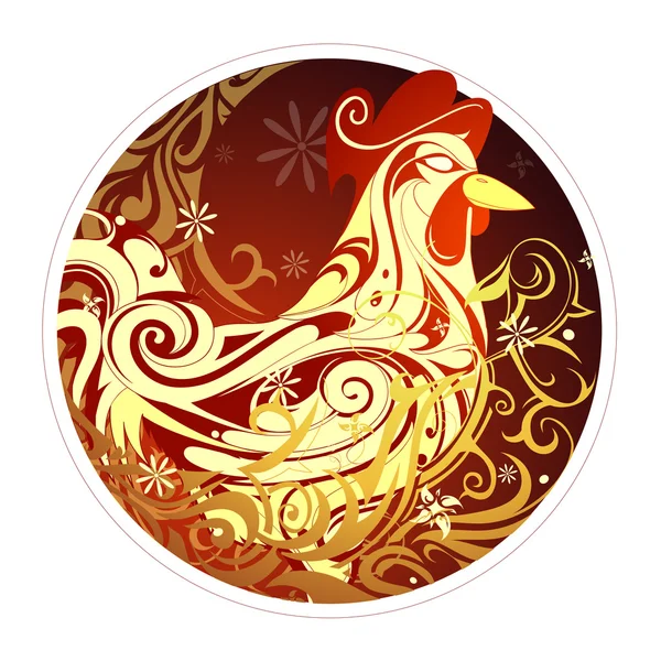 Chinese New Year 2017 haan Horoscoop symbool — Stockvector