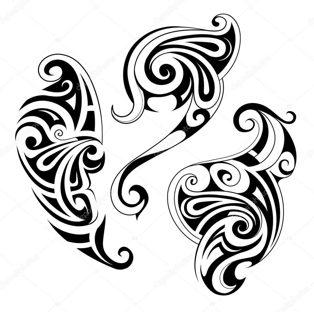 Maori style tattoo shapes Stock Vector Image by ©akv_lv #101035740