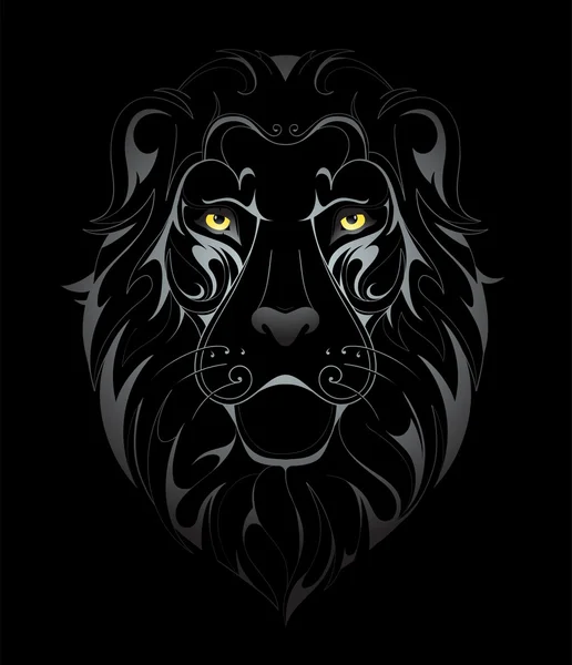 Tête de lion tatouage croquis — Image vectorielle