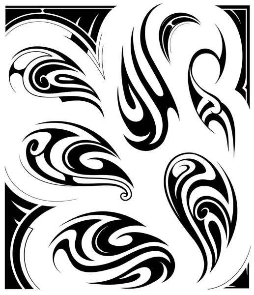 Tribal tattoo set — Stockvector