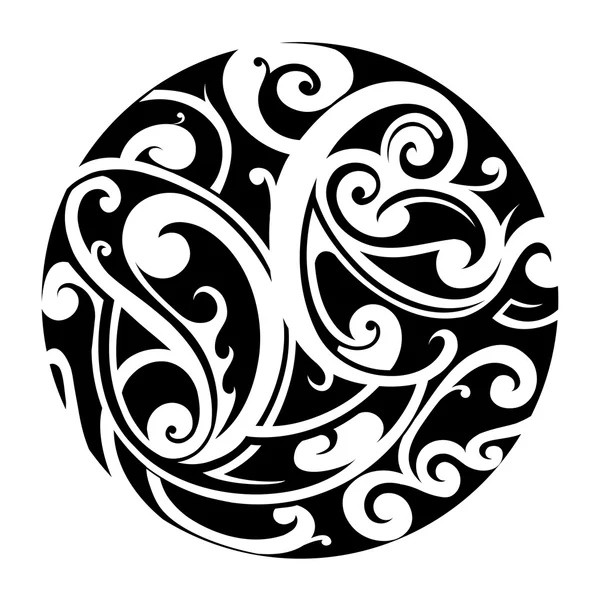 Maori circle tattoo — Stock Vector