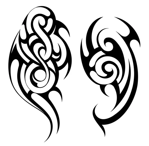 Estilo maorí tatuaje formas conjunto — Vector de stock