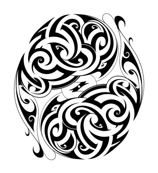 Maori forma del tatuaggio — Vettoriale Stock