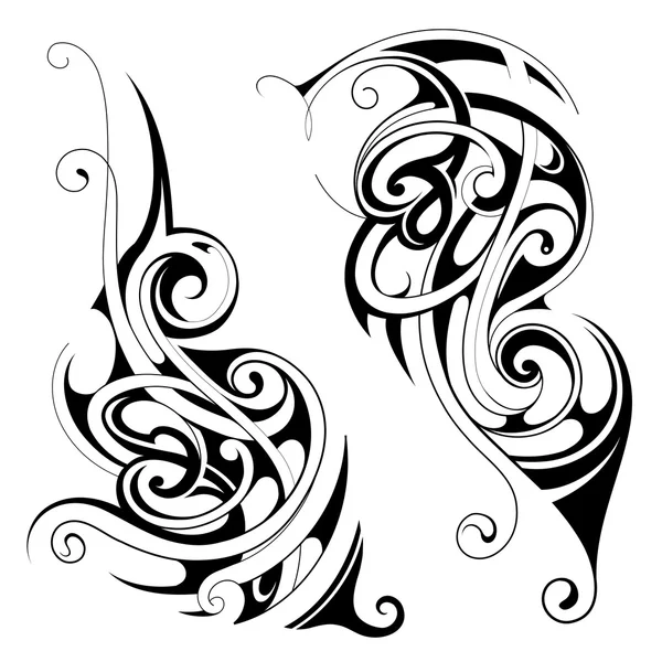 Ensemble de tatouage de style maori — Image vectorielle