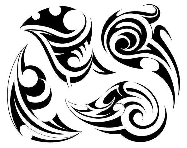 Maori styl tatuaż zestaw — Wektor stockowy