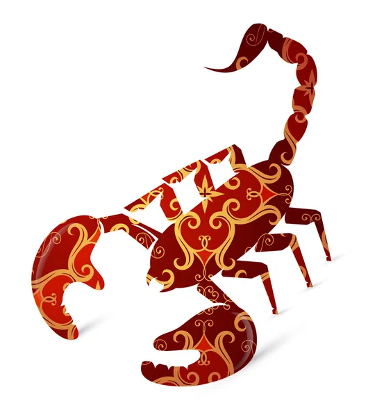 Scorpion tattoo shape — Stock Vector