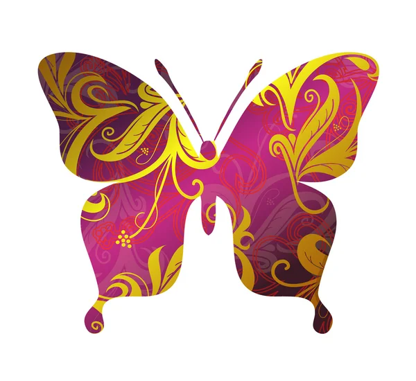 Tatuaggio ornamentale della farfalla — Vettoriale Stock