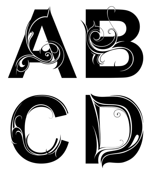 Conjunto de alfabeto decorativo — Vector de stock