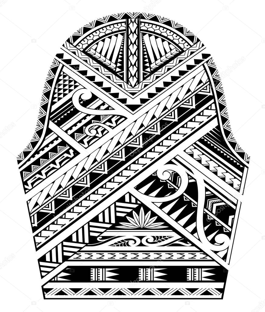 Maori style sleeve tattoo