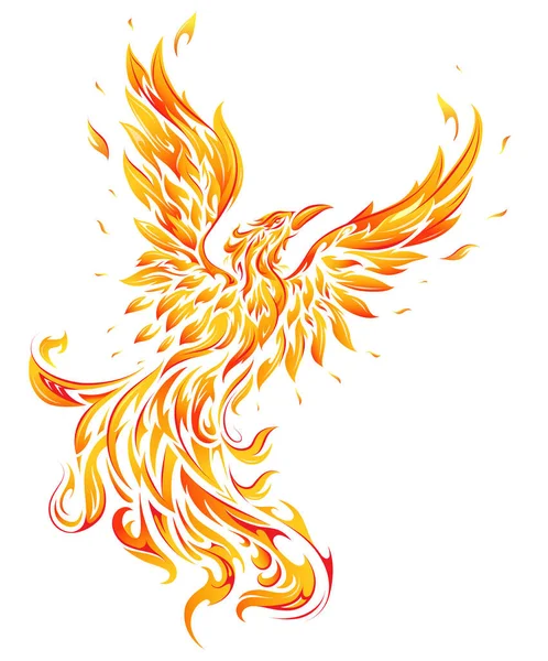 火の鳥の形としてフェニックス — ストックベクタ