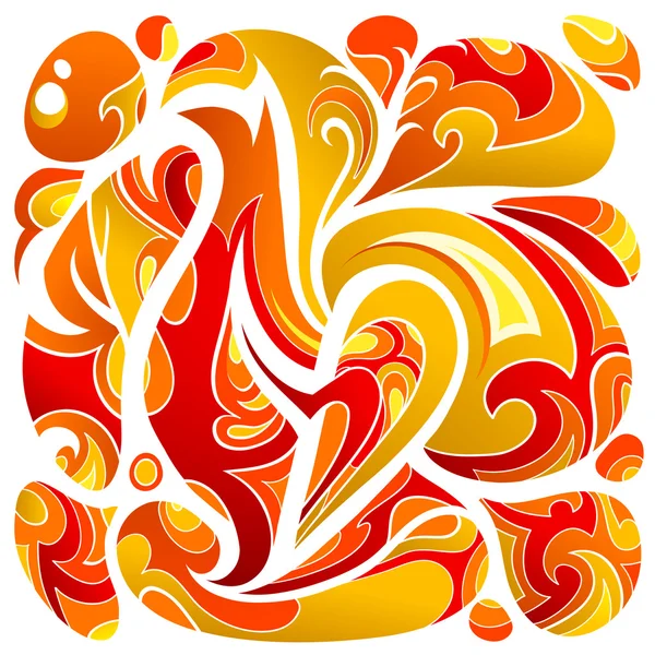 Fire flames abstraction — Stock Vector