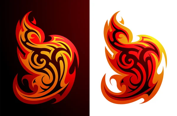 Variaciones de llama de fuego — Vector de stock