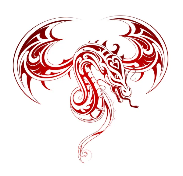 Tatouage Dragon — Image vectorielle