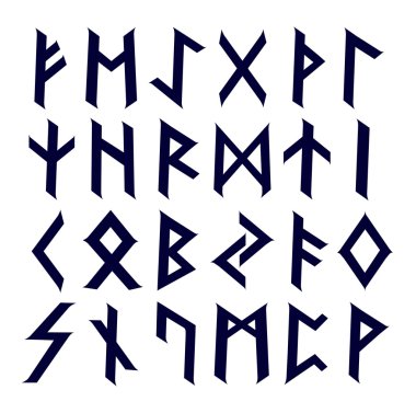 Caltic runes abc clipart