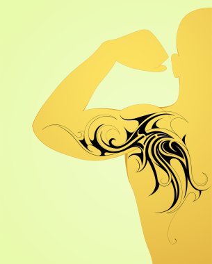 İnsan geri Tribal Dövme