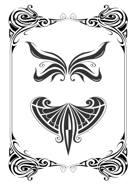 Ensemble d'éléments de design de style Art nouveau — Image vectorielle