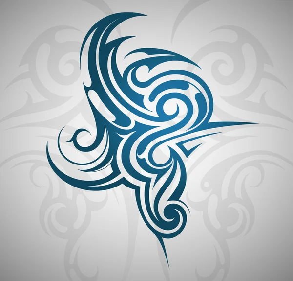 Water swirls tattoo — Stockvector