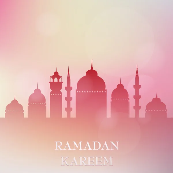 Design del biglietto di auguri Ramadan — Vettoriale Stock