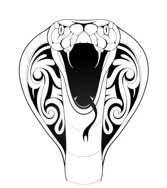 Cobra snake tattoo vector