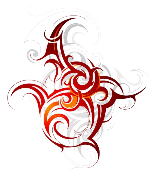 Fire flame tattoo — Stock Vector