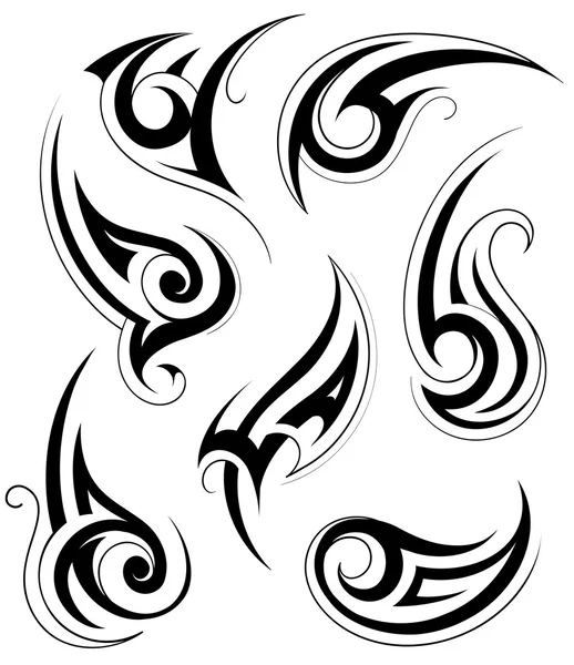 Tribal arte tatuaje conjunto — Vector de stock