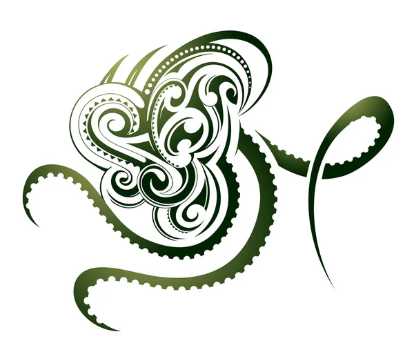 Octopus tattoo — Stock Vector