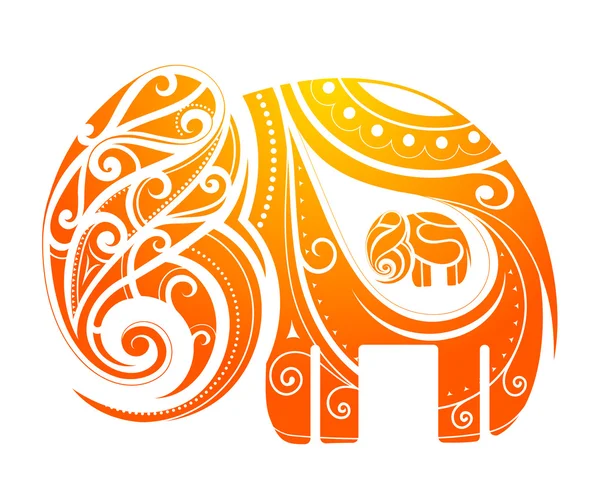 Elephant abstraction — Stock Vector