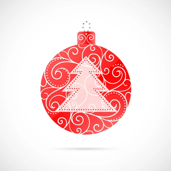 冬の休日のための記号としてクリスマス ツリーの装飾 — ストックベクタ