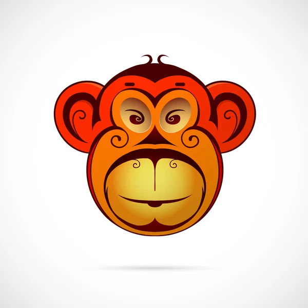 2016 年のシンボルとして猿の漫画 — ストックベクタ