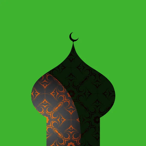 Ornamento oriental em forma de mesquita — Vetor de Stock