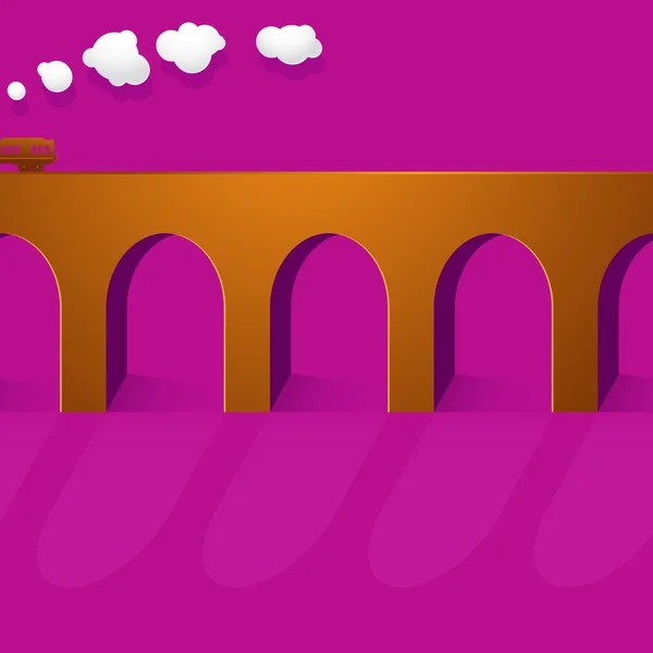 Stenen brug viaduct — Stockvector