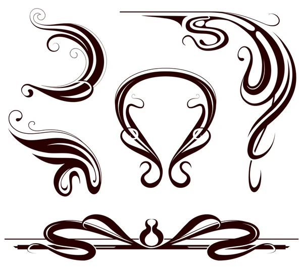 Art nouveau designelementen — Stockvector