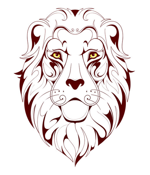 Татуировка головы льва
