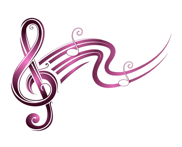 Tema musical con notas — Vector de stock