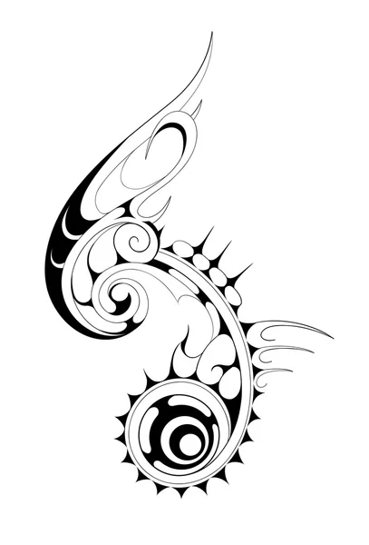 Forma étnica del tatuaje — Vector de stock