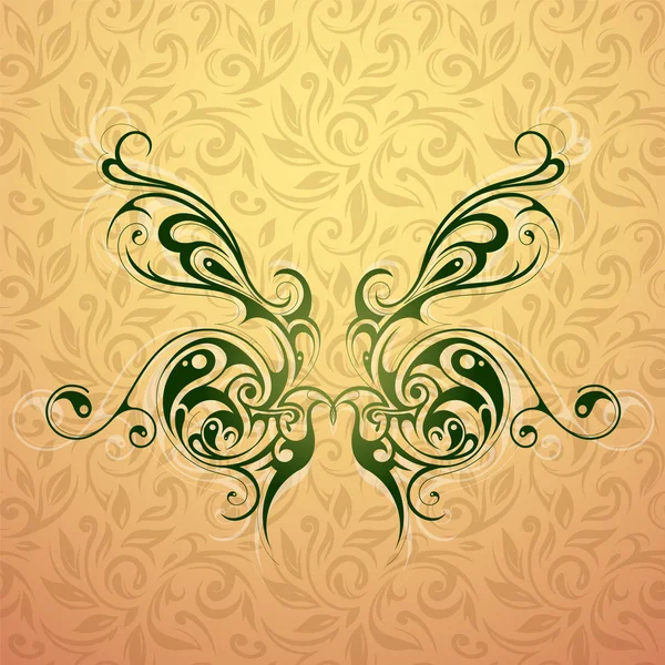 Forma de tatuaje de mariposa — Vector de stock