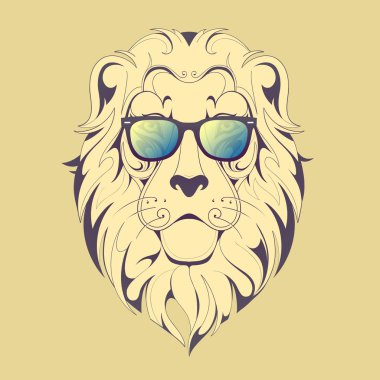 Hipster aslan yazdırma