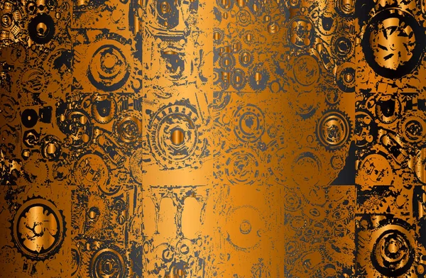 Luksusowe Abstrakcyjne Czarne Złote Metalowe Tło Gradientowe Ilustracja Wektora — Wektor stockowy