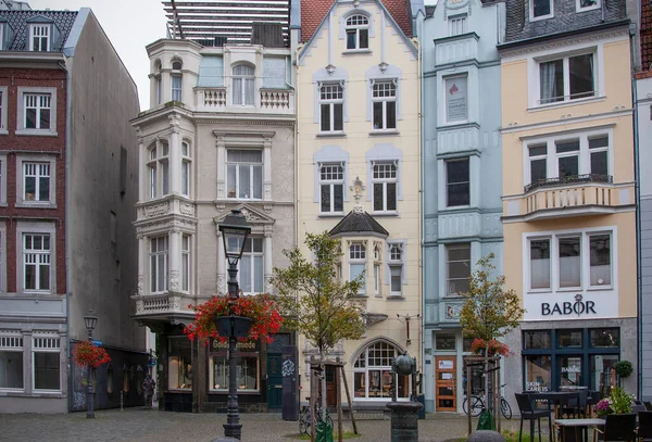 Achen Almanlik Ekim 2020 Meydandaki Sokak Manzarası Restoranlar Dükkanlar — Stok fotoğraf