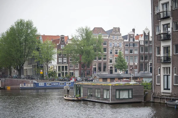 Amsterdam Paesi Bassi Giugno 2021 Bella Vista Amsterdam Con Tipiche — Foto Stock