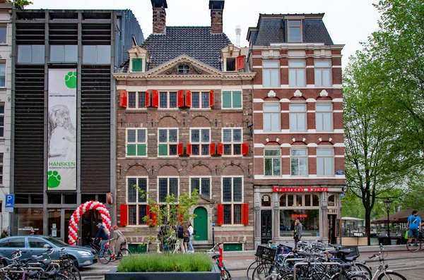 Amsterdam Países Bajos Junio 2021 Hermosa Vista Ámsterdam Con Casas — Foto de Stock